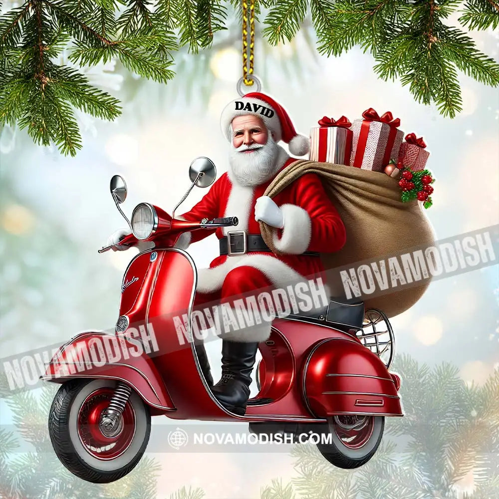 Custom Name Santa Ornament Christmas Gift Decoration 3.54’’ / 1