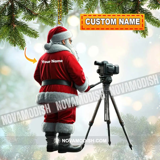 Custom Name Santa Photographer Ornament Christmas Gift