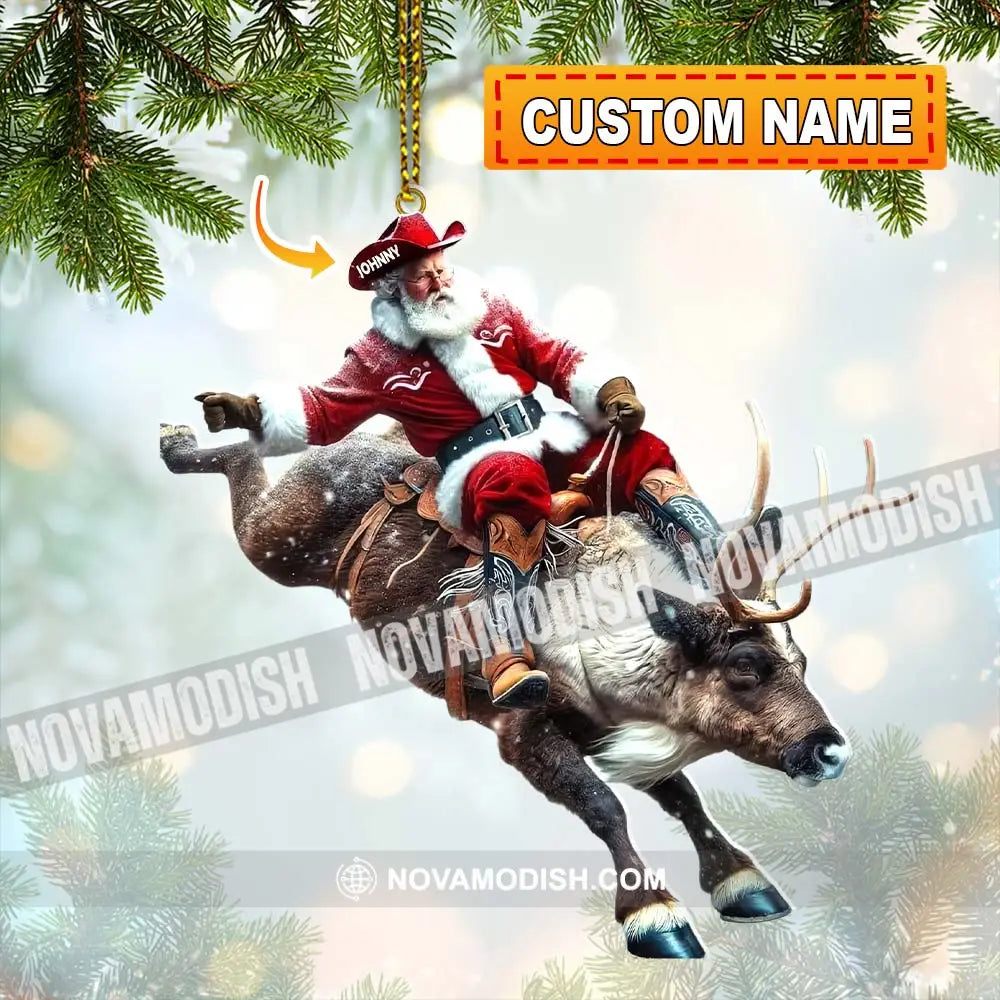 Custom Name Santa Winter Ornament Christmas Gift