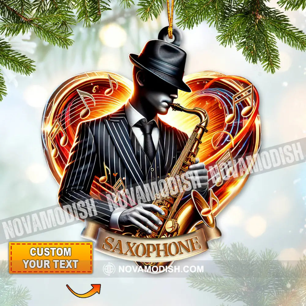 Custom Name Saxophone Ornament Christmas Gift For Lover