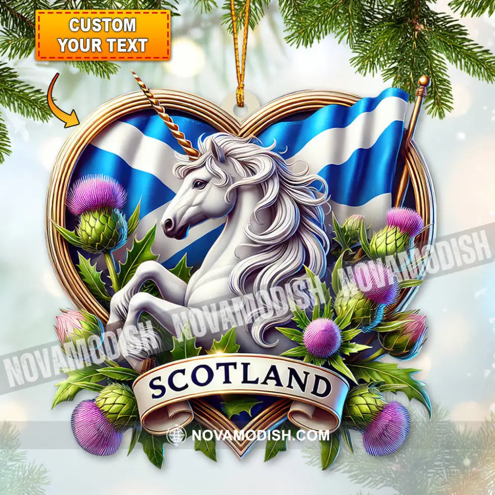 Custom Name Scotland Ornament Christmas Gift For Lover