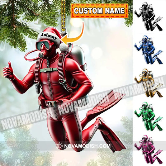 Custom Name Diving Ornament Christmas Gift Decoration