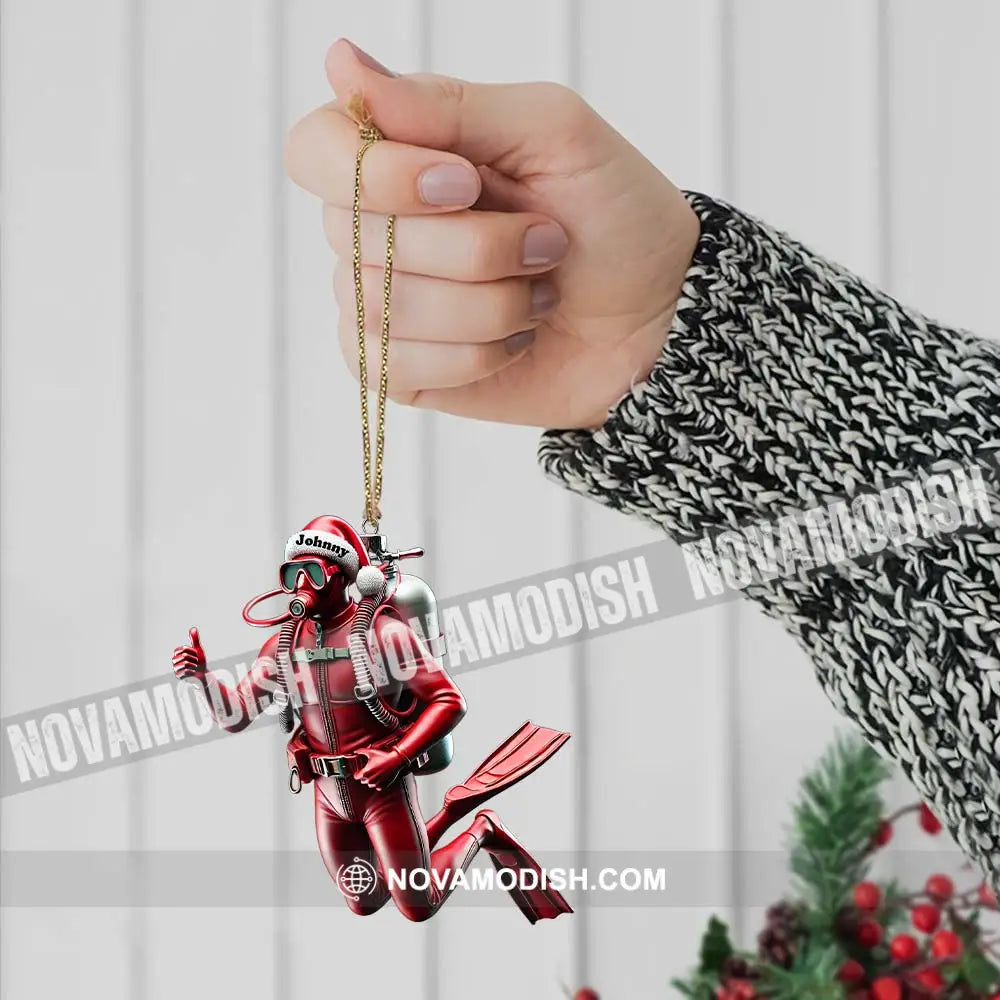 Custom Name Diving Ornament Christmas Gift Decoration