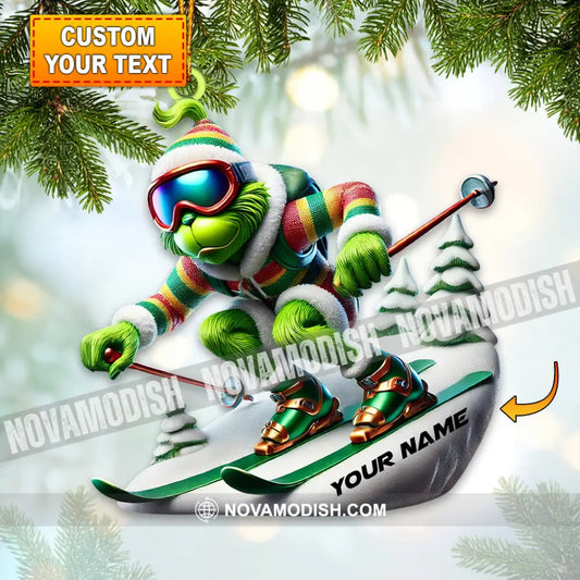 Custom Name Skiing Ornament Lover Christmas Gift