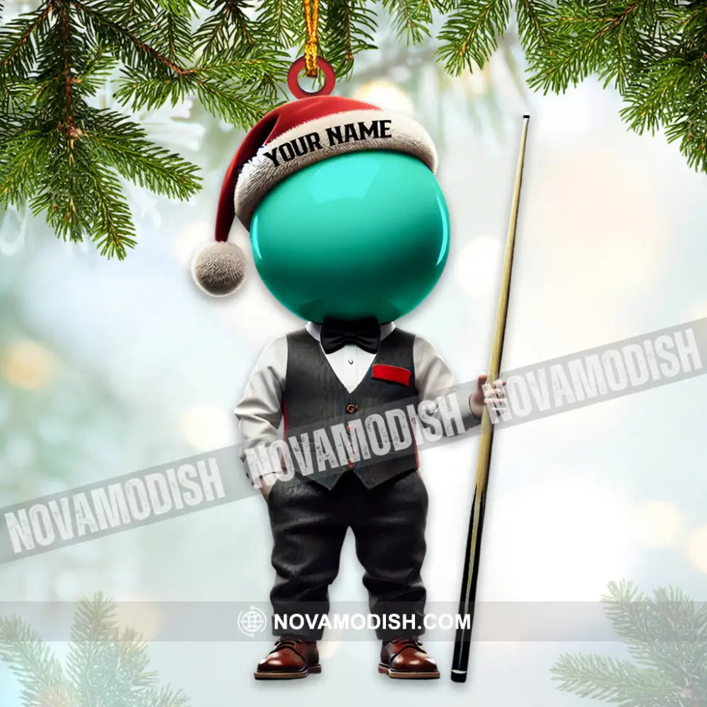 Custom Name Snooker Ornament Lover Christmas Gift