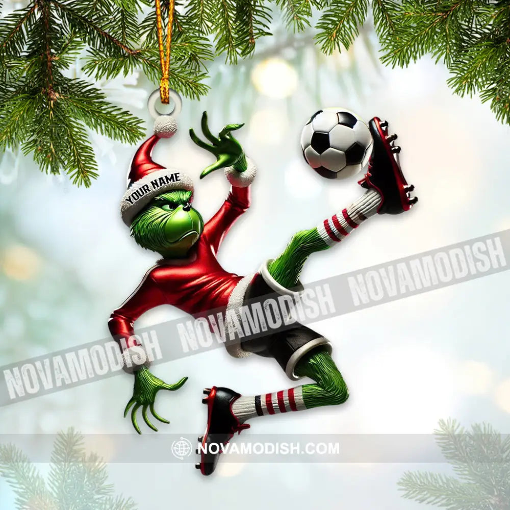 Custom Name Soccer Ornament Christmas Gift Decoration