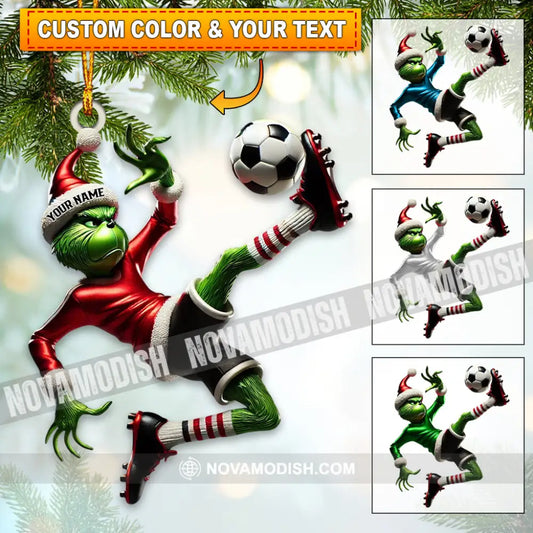 Custom Name Soccer Ornament Christmas Gift Decoration