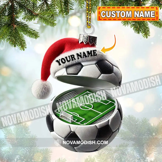 Custom Name Soccer Ornament Christmas Gift For Lover