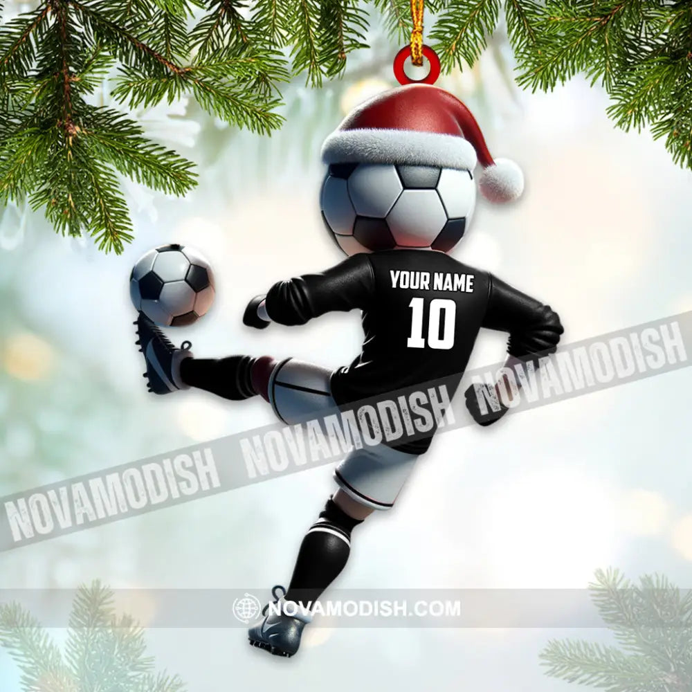 Custom Name Soccer Ornament Lover Christmas Gift 3.54’’ / 1