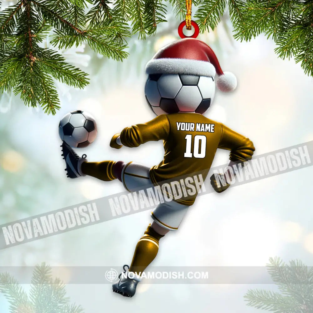 Custom Name Soccer Ornament Lover Christmas Gift