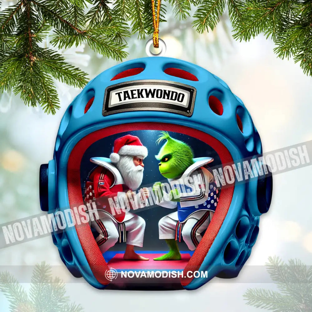 Custom Name Taekwondo Grinch Ornament Lover Christmas Gift