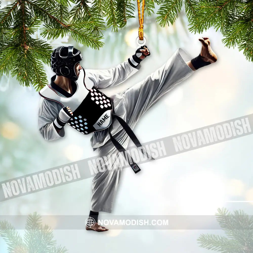 Custom Name Taekwondo Ornament Christmas Gift