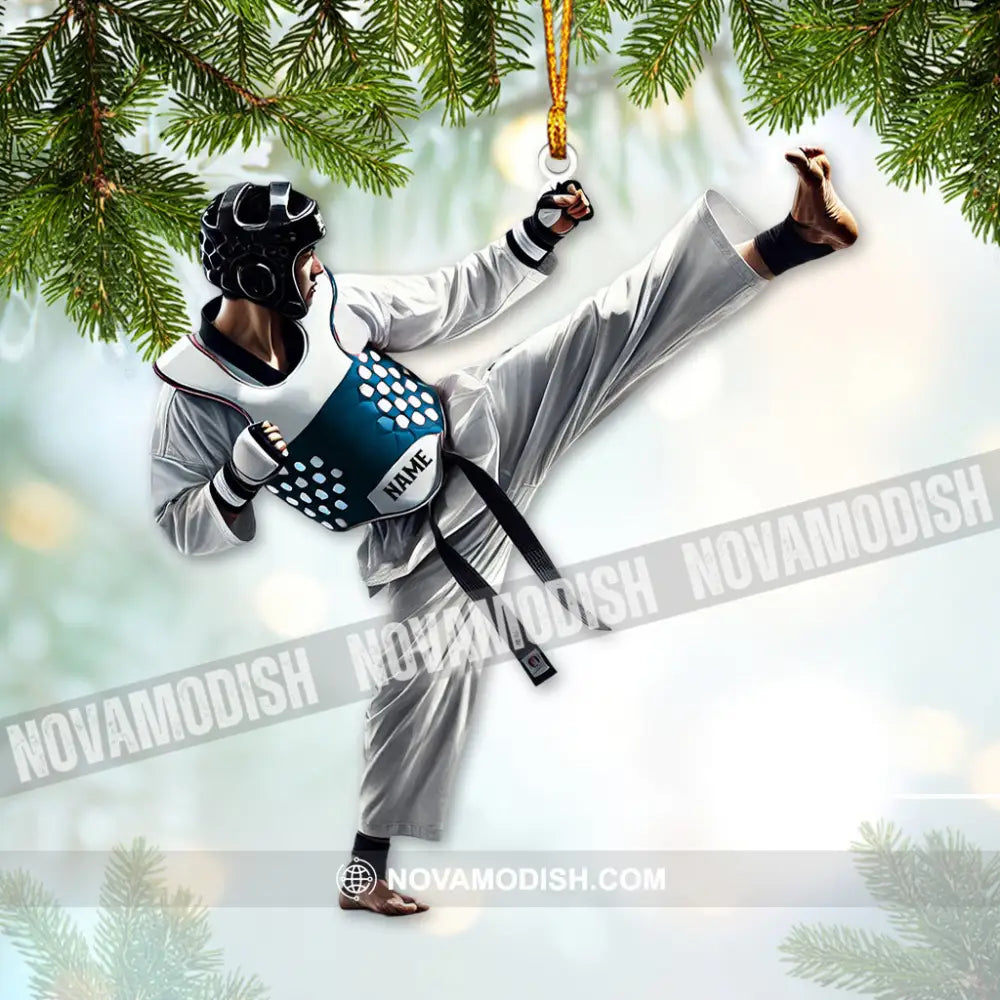 Custom Name Taekwondo Ornament Christmas Gift