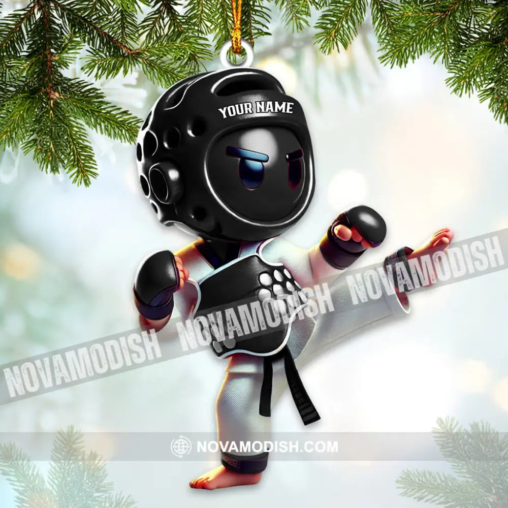 Custom Name Taekwondo Ornament Christmas Gift