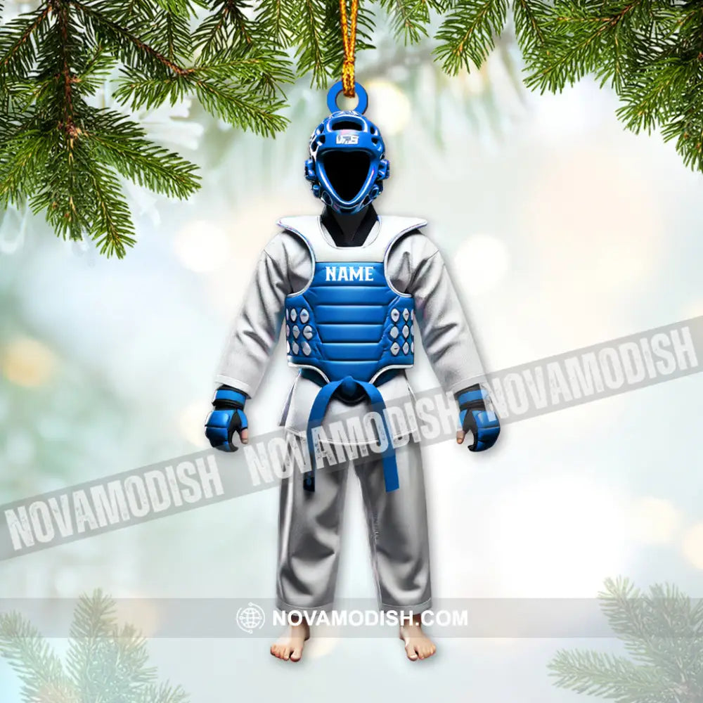 Custom Name Taekwondo Ornament Christmas Gift