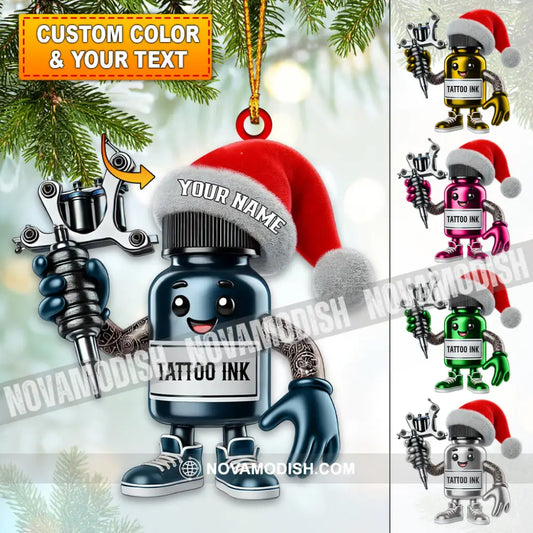 Custom Name Tattoo Shop Ornament Christmas Decoration For Studio