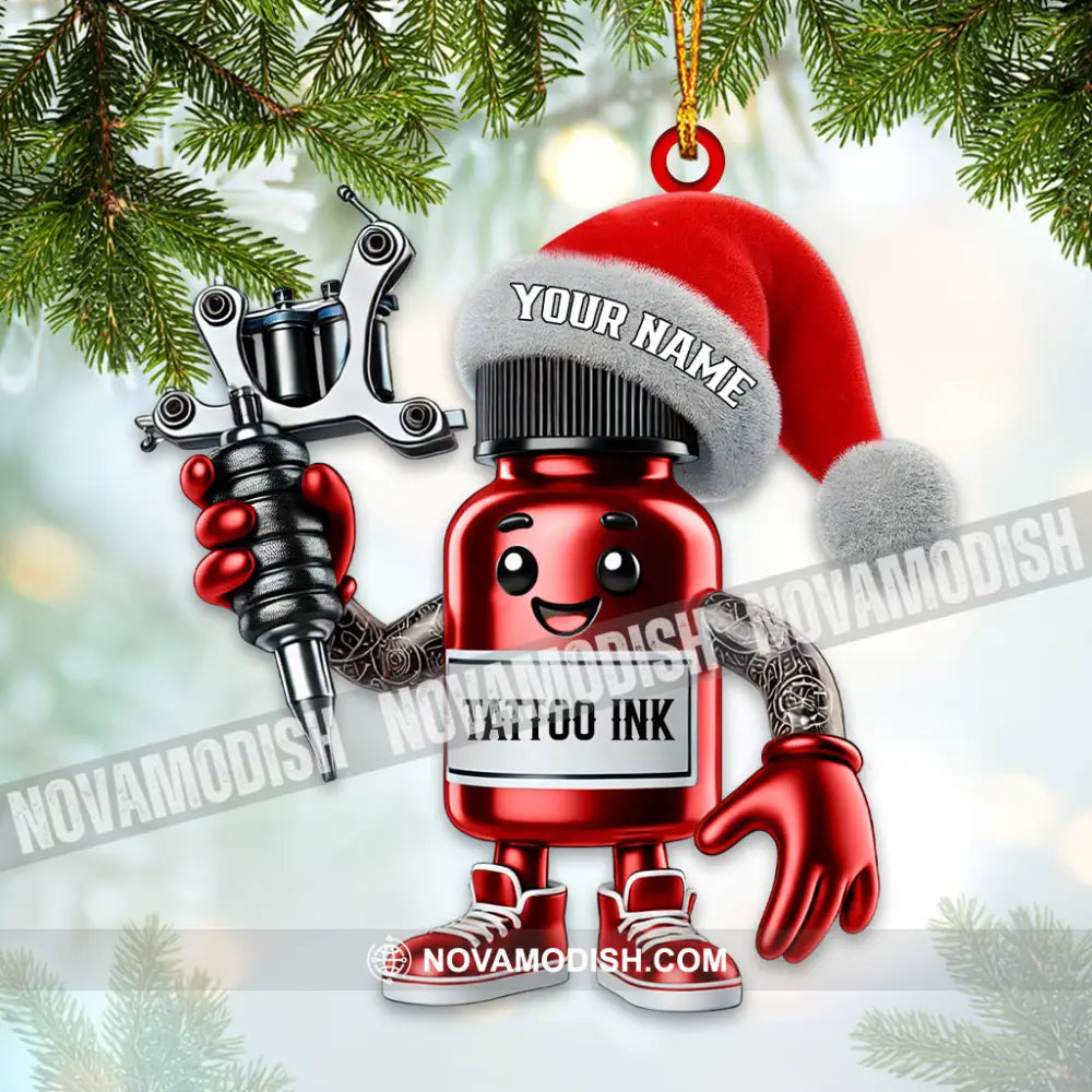 Custom Name Tattoo Shop Ornament Christmas Decoration For Studio