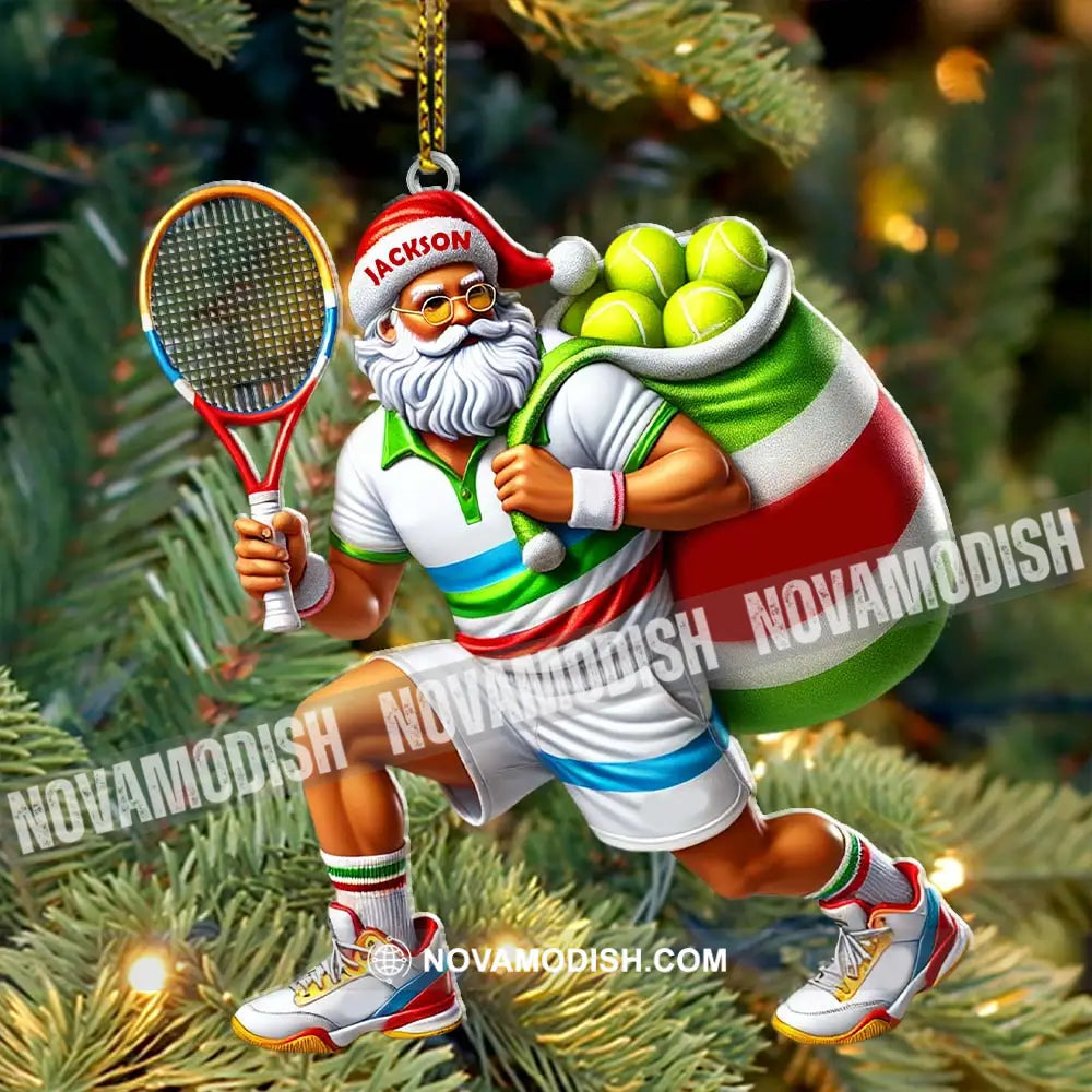 Custom Name Tennis Christmas Ornament Gift