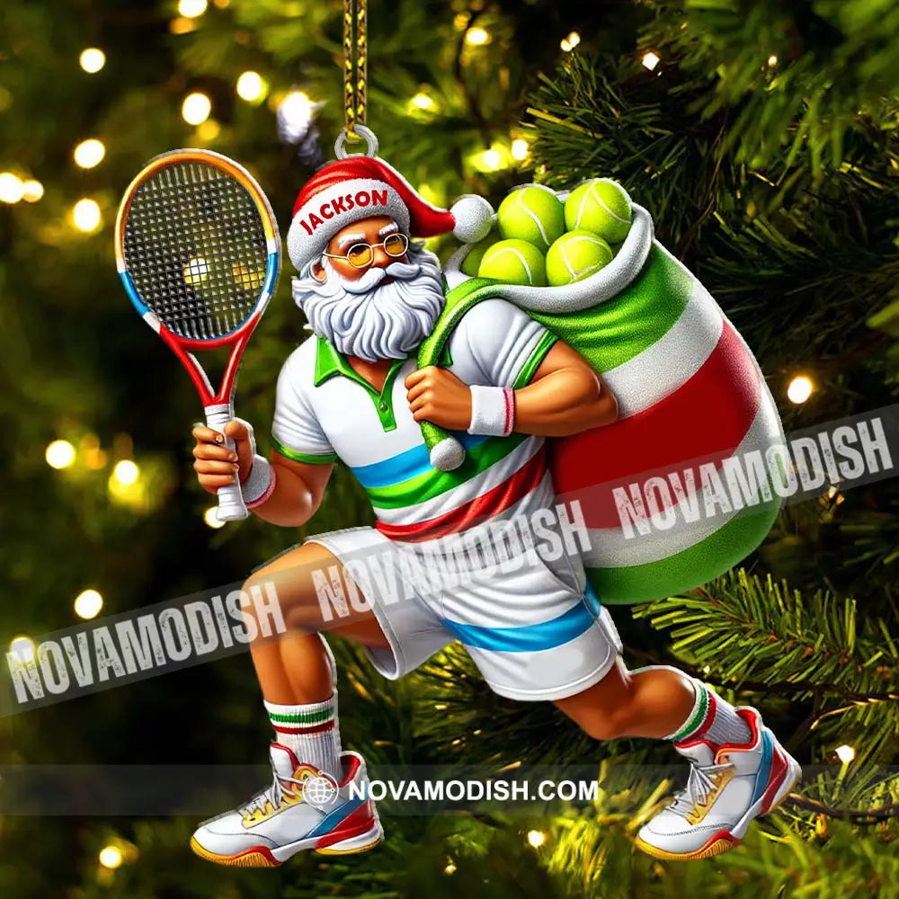 Custom Name Tennis Christmas Ornament Gift