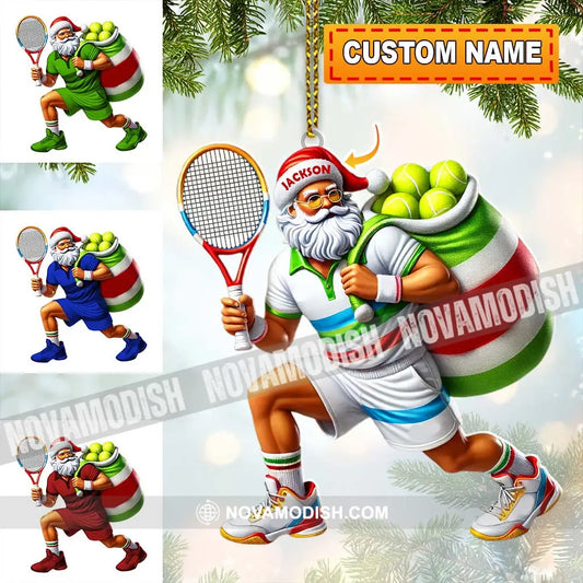 Custom Name Tennis Christmas Ornament Gift