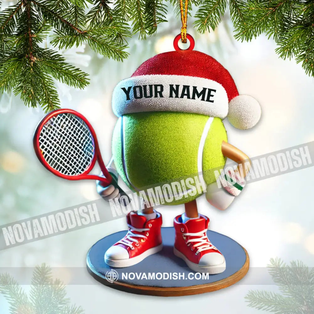 Custom Name Tennis Ornament Christmas Gift 3.54’’ / 1