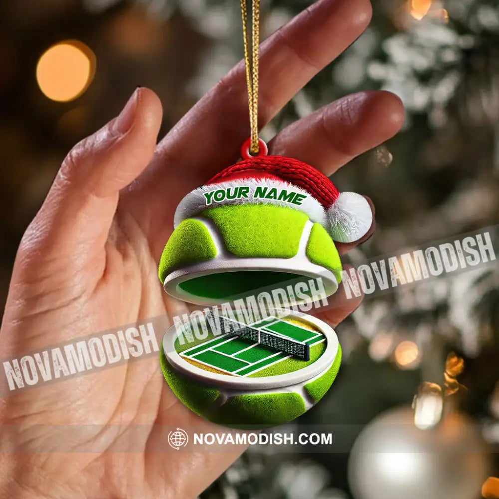 Custom Name Tennis Ornament Christmas Gift