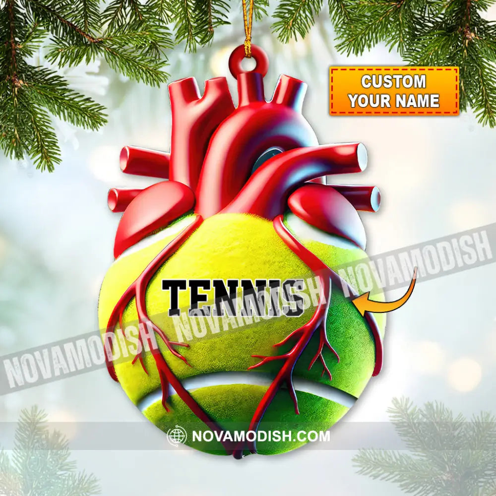 Custom Name Tennis Ornament Christmas Gift