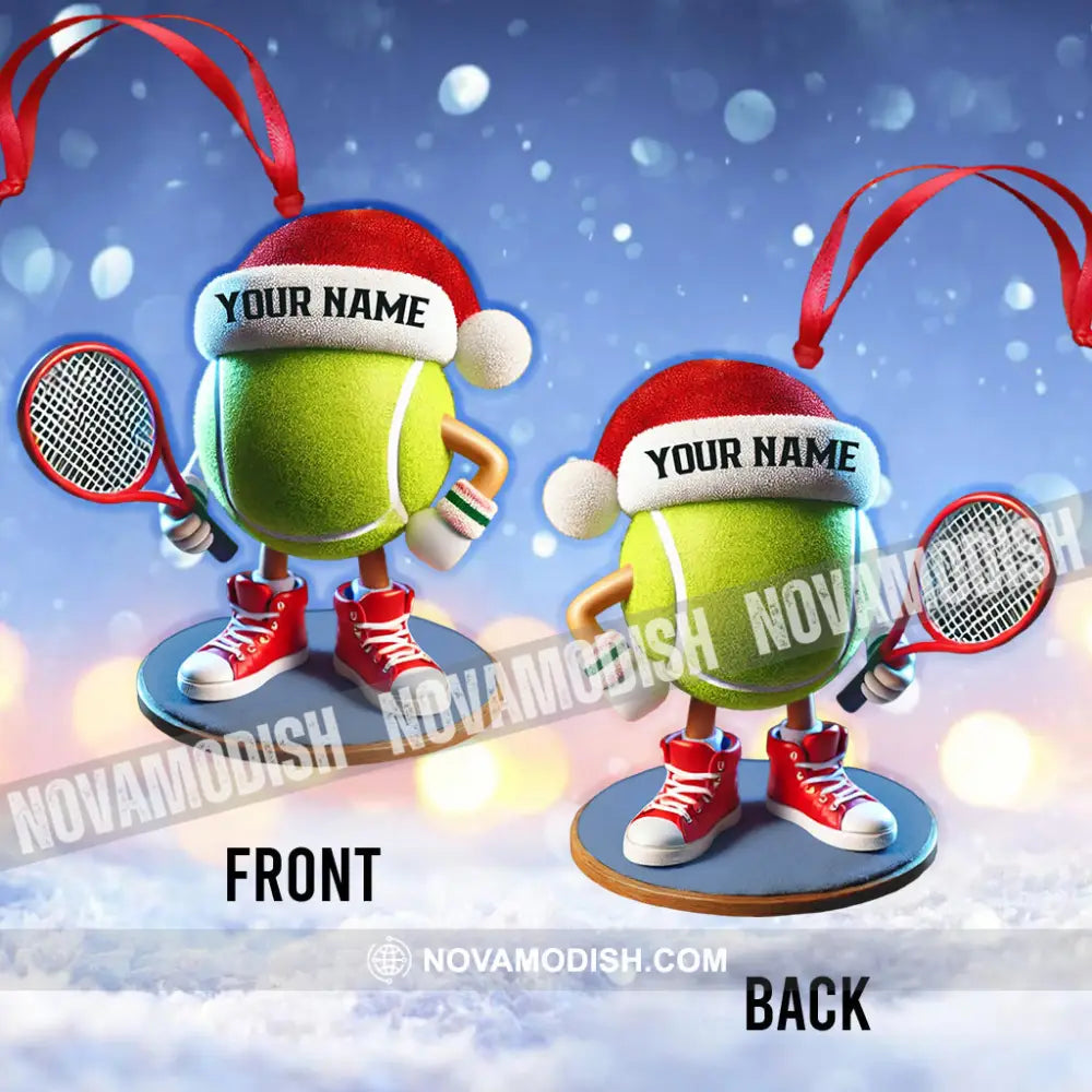 Custom Name Tennis Ornament Christmas Gift