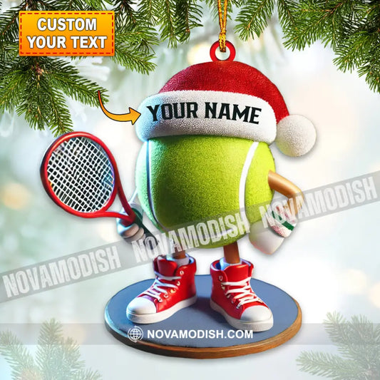 Custom Name Tennis Ornament Christmas Gift