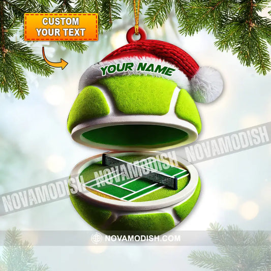 Custom Name Tennis Ornament Christmas Gift