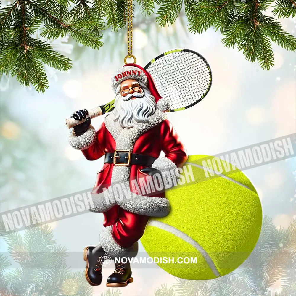 Custom Name Tennis Ornament Christmas Gift For Lover 3.54’’ / 1