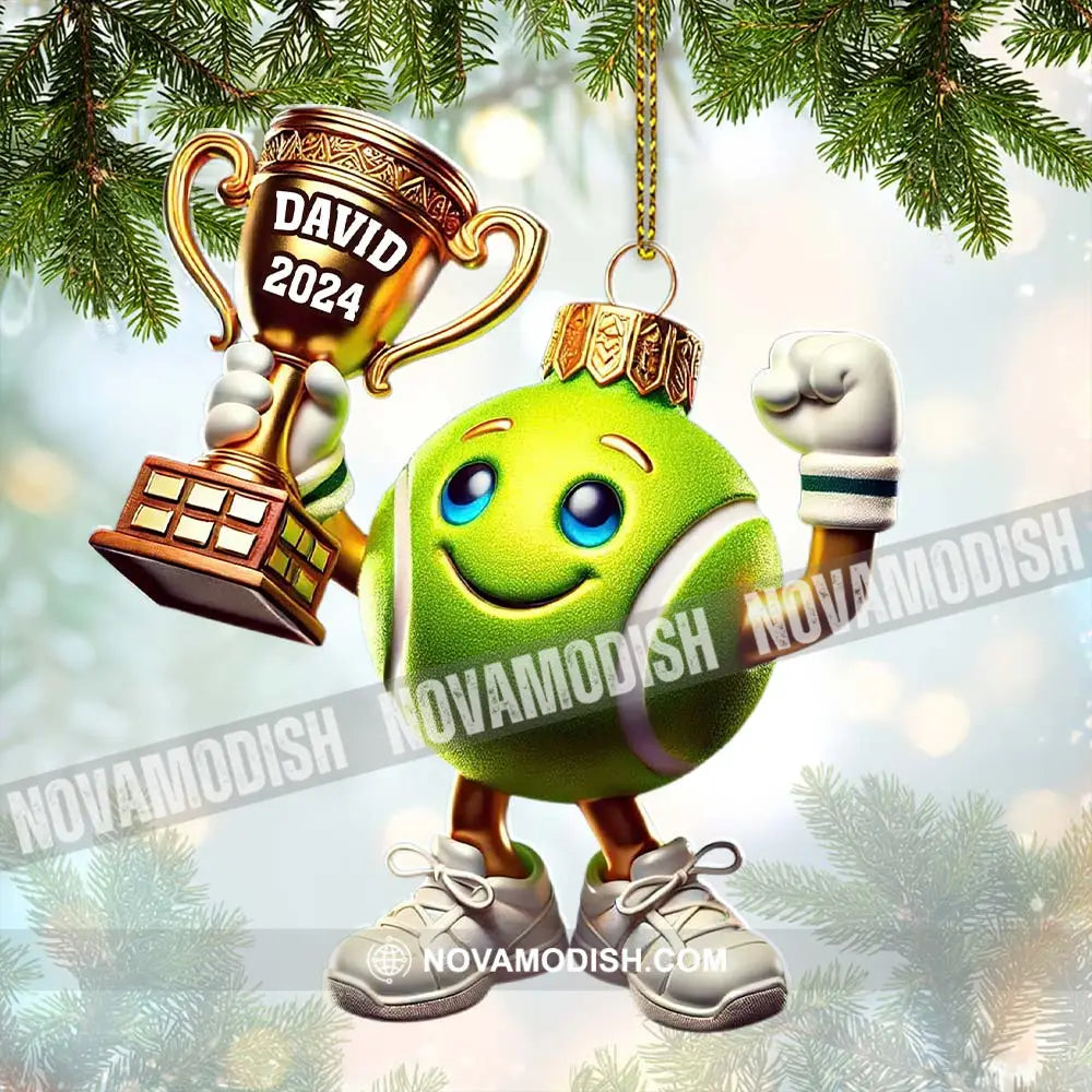 Custom Name Tennis Ornament Lover Christmas Gift 3.54’’ / 1