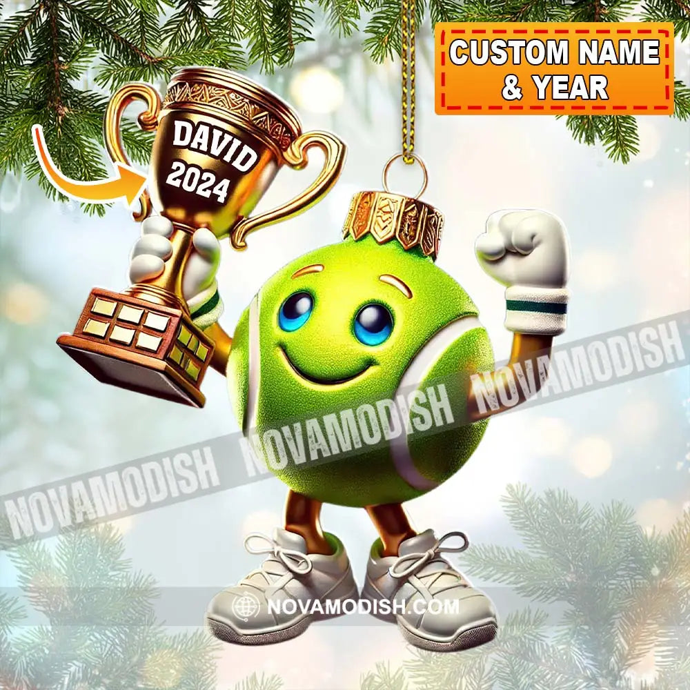 Custom Name Tennis Ornament Lover Christmas Gift