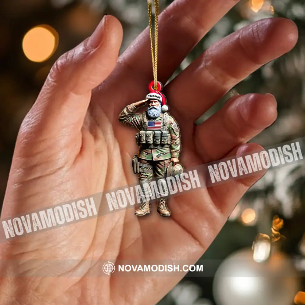 Custom Name U.s Veteran Ornament Christmas Gift