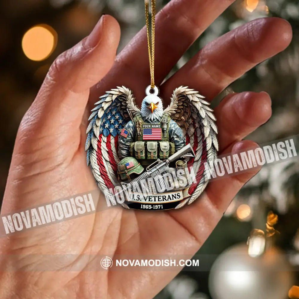 Custom Name U.s. Veteran Ornament Memorial Christmas Gift