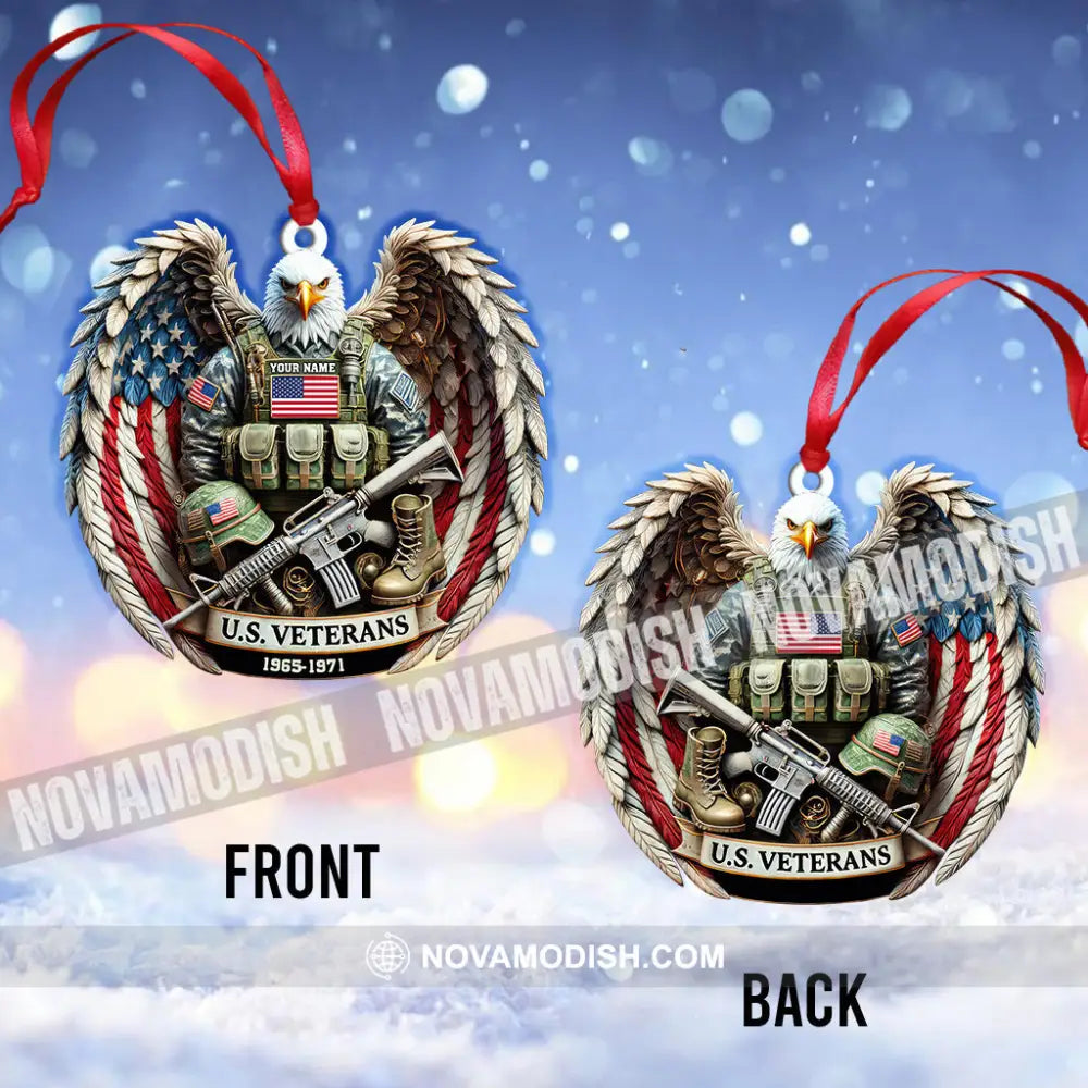 Custom Name U.s. Veteran Ornament Memorial Christmas Gift