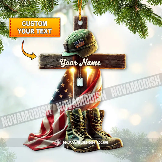 Custom Name U.s Veteran Ornament Memorial Christmas Gift