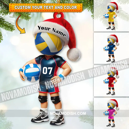 Custom Name Volleyball Ornament Christmas Decoration