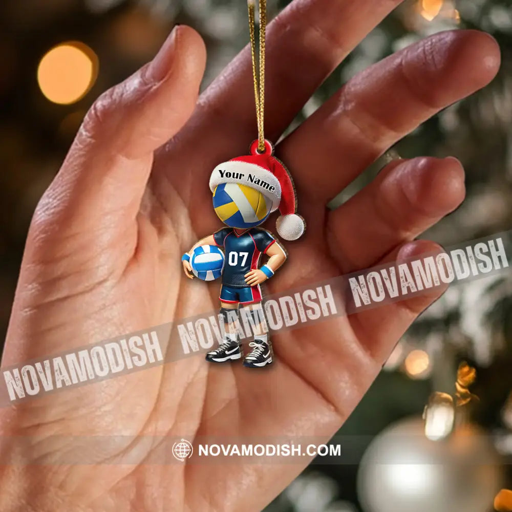 Custom Name Volleyball Ornament Christmas Decoration