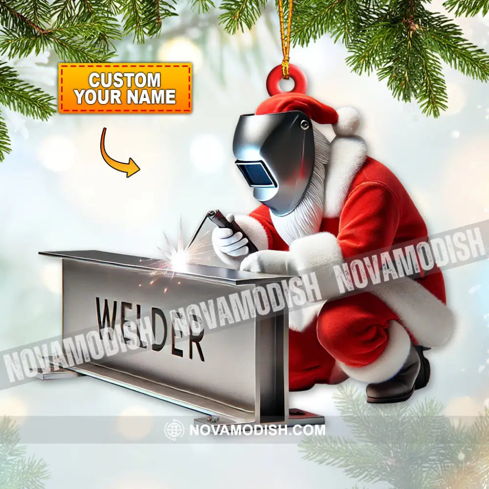 Custom Name Welder Ornament Christmas Gift For