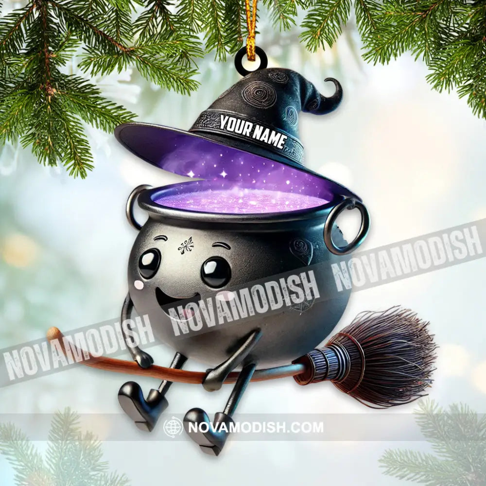 Custom Name Witch Ornament Christmas Gift 3.54’’ / 1