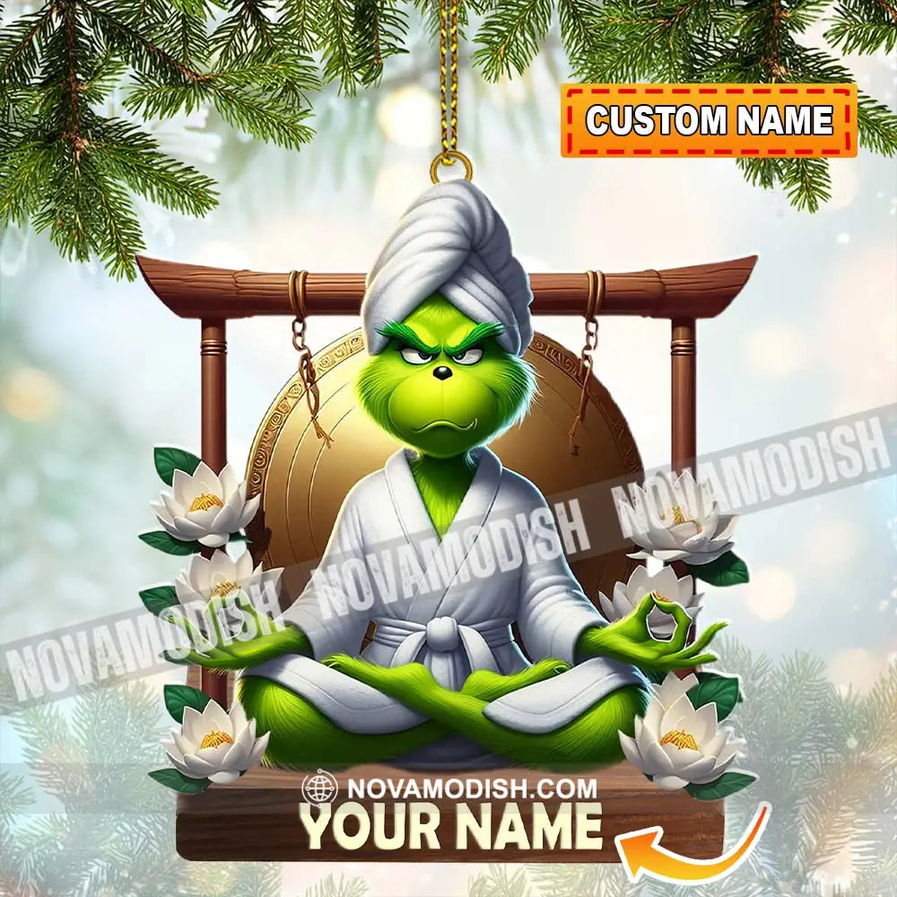 Custom Name Yoga Ornament Christmas Decor