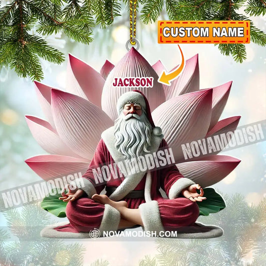 Custom Name Yoga Santa Ornament Yogi Christmas Gift