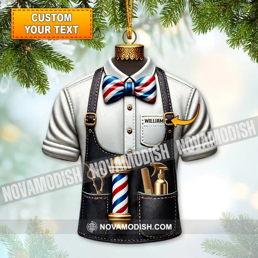 Custom Ornament Barber Christmas Decor 3.54’’ / 1