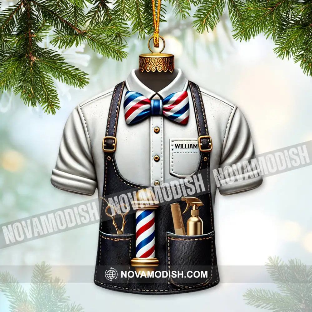 Custom Ornament Barber Christmas Decor