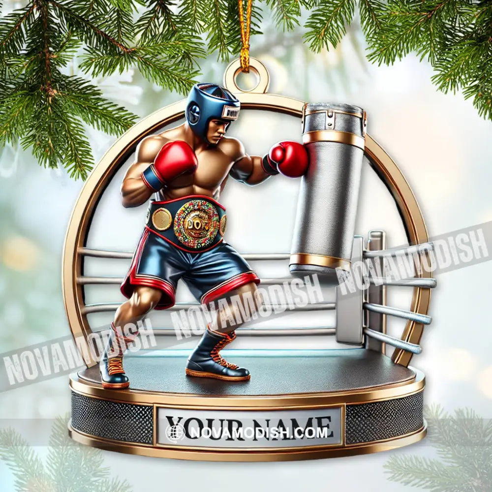 Custom Ornament Boxing Ring Christmas Decor