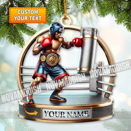 Custom Ornament Boxing Ring Christmas Decor 3.54’’ / 1