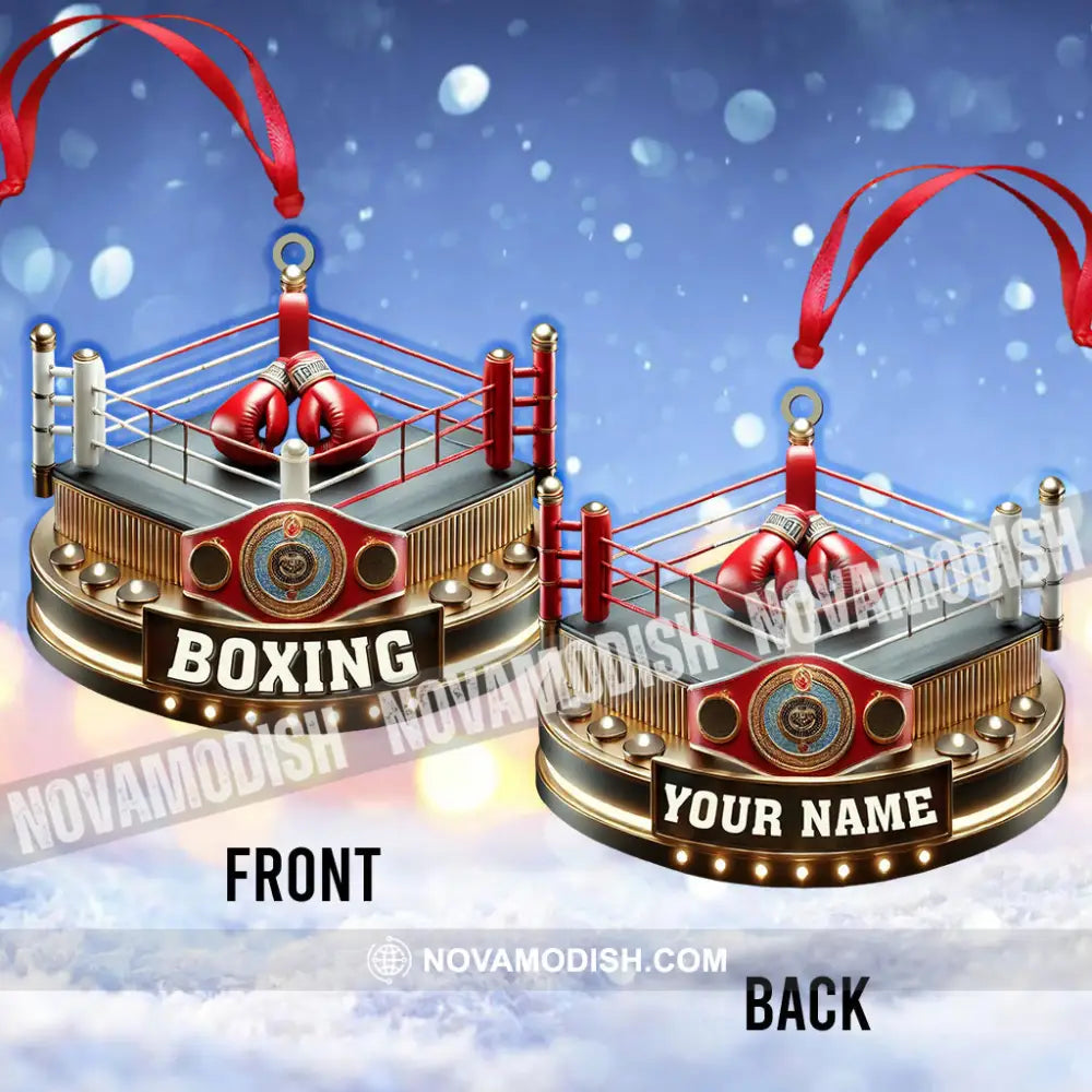 Custom Ornament Boxing Ring Christmas Decor