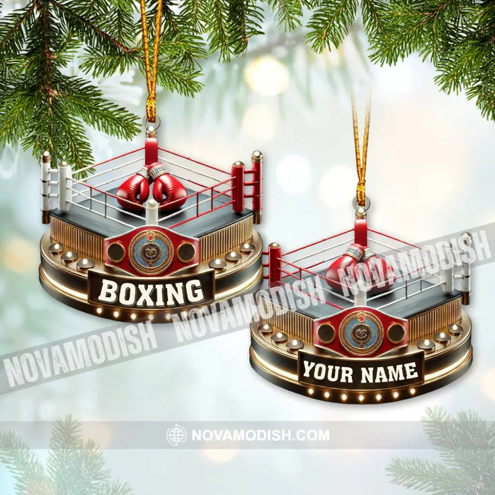 Custom Ornament Boxing Ring Christmas Decor