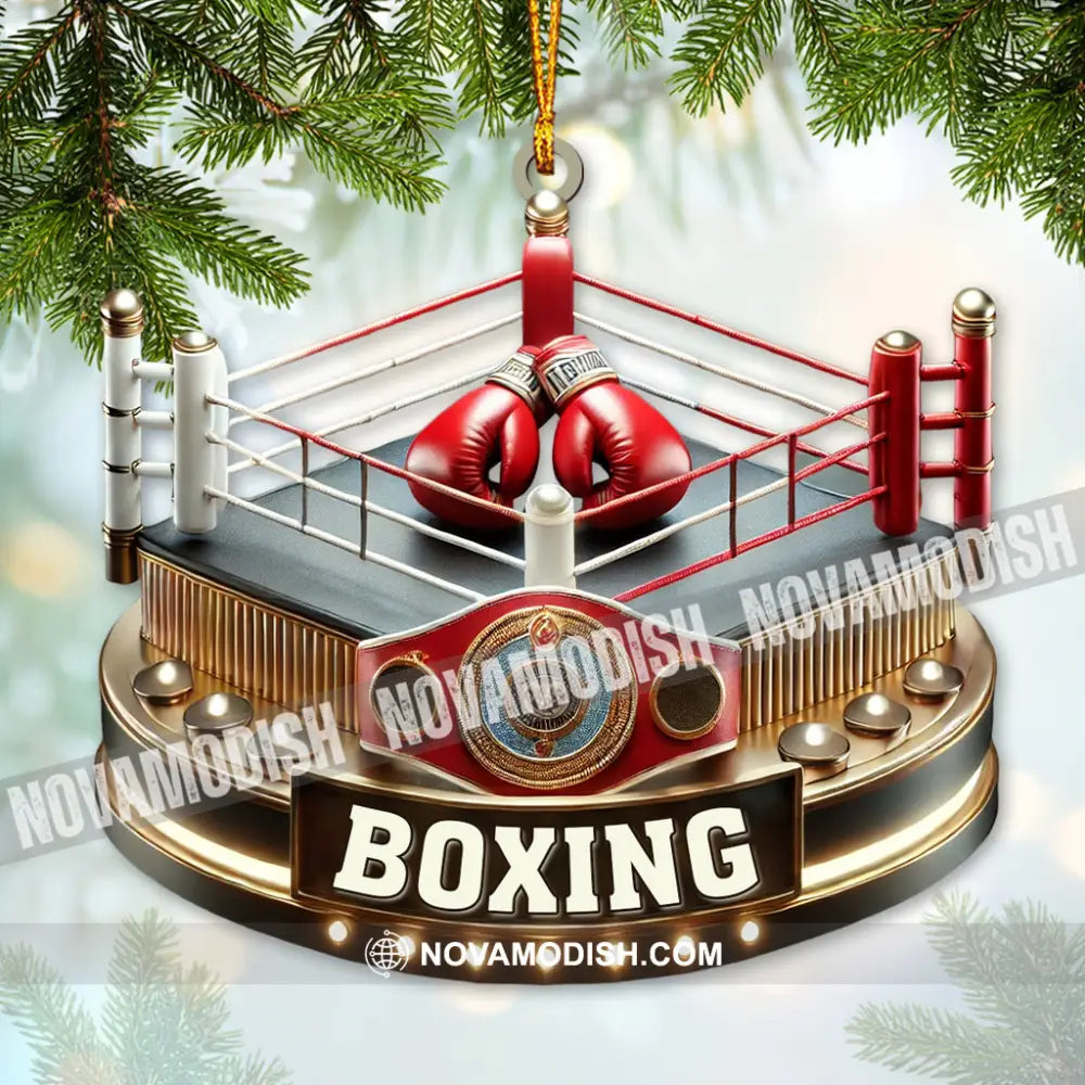 Custom Ornament Boxing Ring Christmas Decor